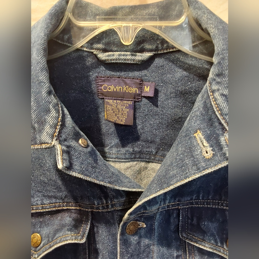 Calvin Klein Classic Blue Denim Jacket M - Picture 4 of 10